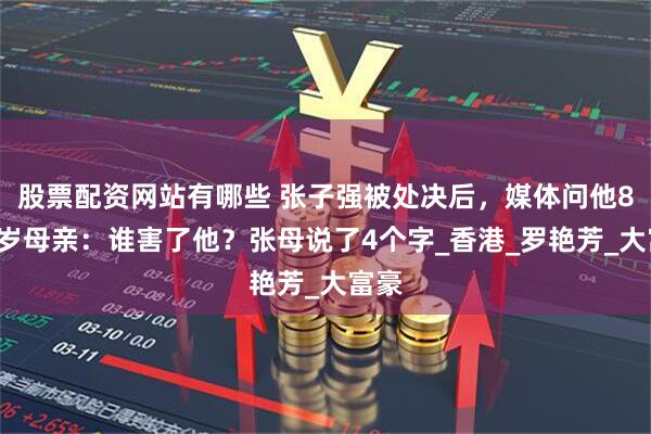 股票配资网站有哪些 张子强被处决后，媒体问他80多岁母亲：谁害了他？张母说了4个字_香港_罗艳芳_大富豪
